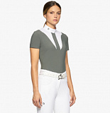 Блузка женская Jersey w/ Poplin Bib S/S 